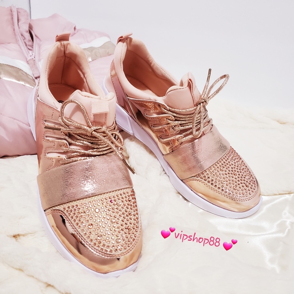 Comfort Slip On Pink Rose Gold Sneakers💕 - Picture 3 of 4